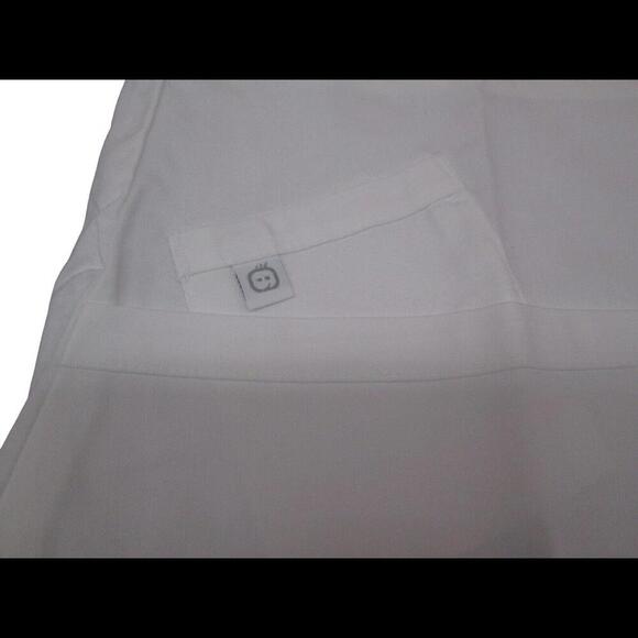 Utility Girl Womens Natural White Uniform Medical Nurse Scrub Top Size M - Picture 12 of 12